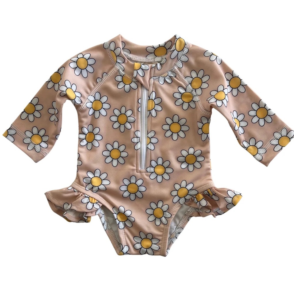 SIIX Collection Daisy Pop Skipper Rashguard Swimsuit SPF 50+
